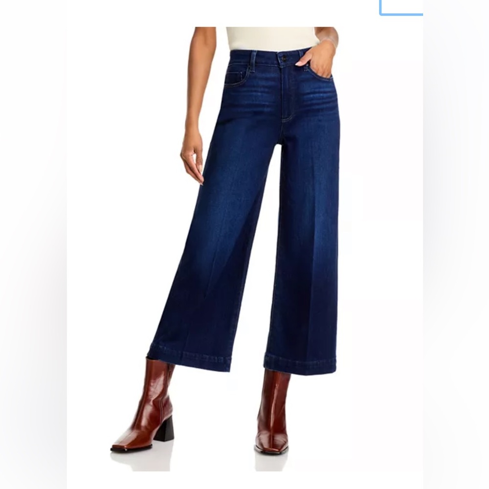 PAIGE Anessa Wide Leg Jeans Starboard